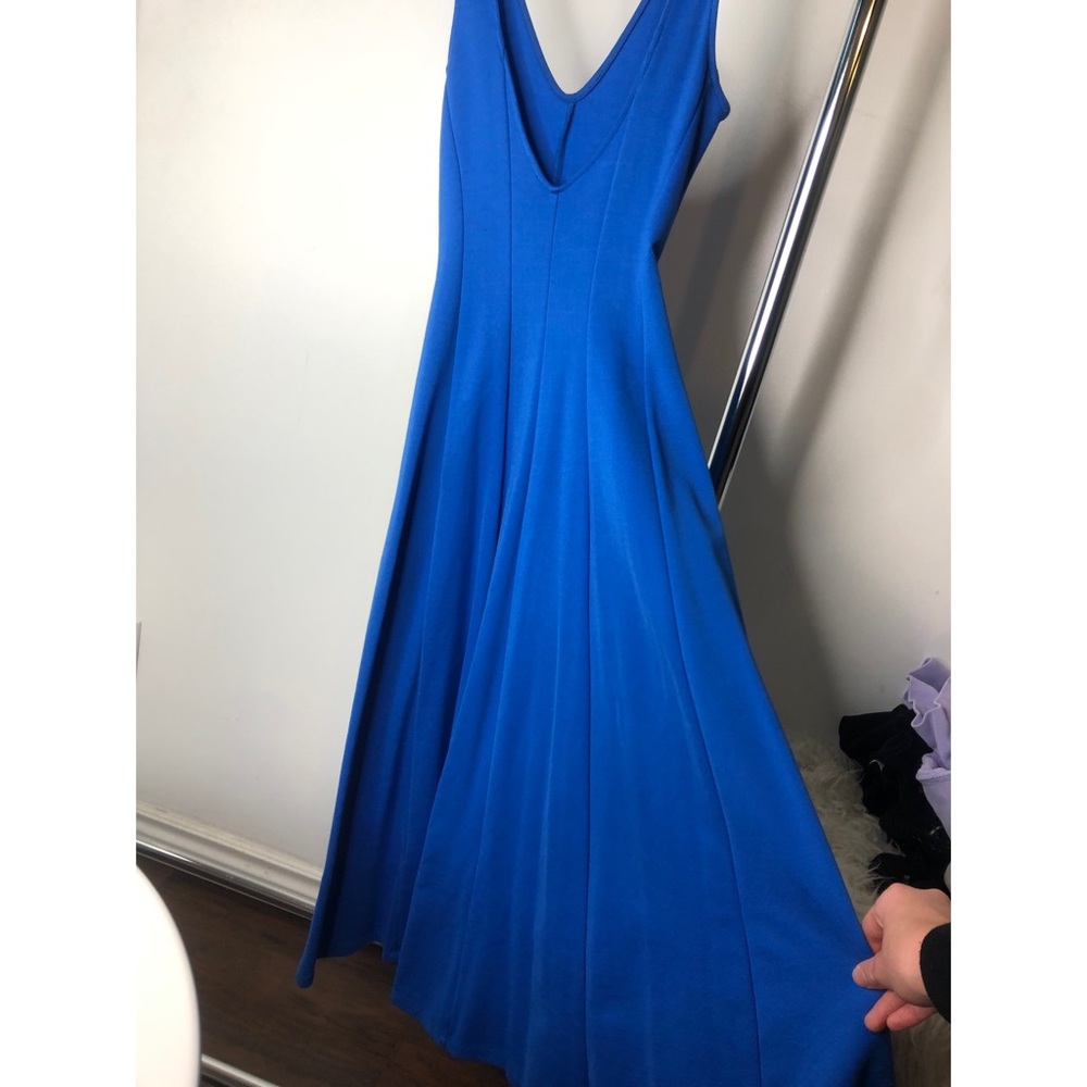 Bright blue a line dress